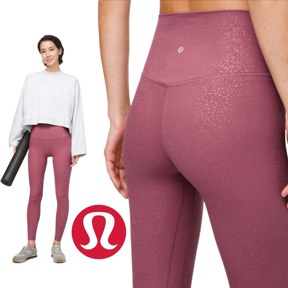 LULULEMON Align Pant Leggings • Polar Shift Emboss • Plumful - Size 4